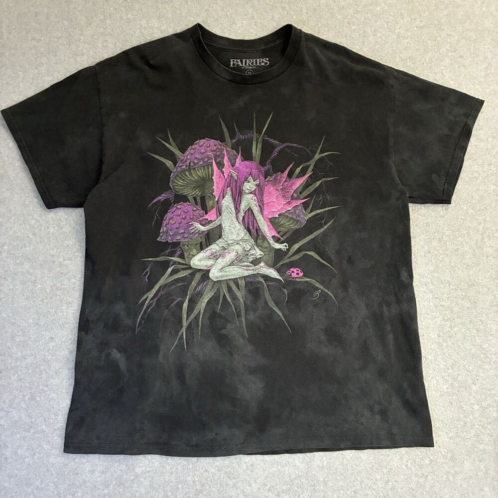 Fairies Jessica Galbreth T Shirt XL Fairycore Goth Y2K Graphic Tee